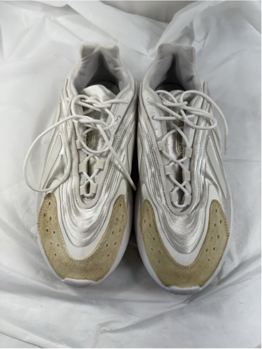 Adidas Ozelia Adiprene Shoes Trainers Running White Beige Suede H04269